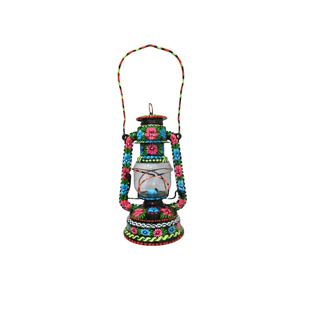 Hand-Painted Truck Art Lantern – Traditional Laltain Décor