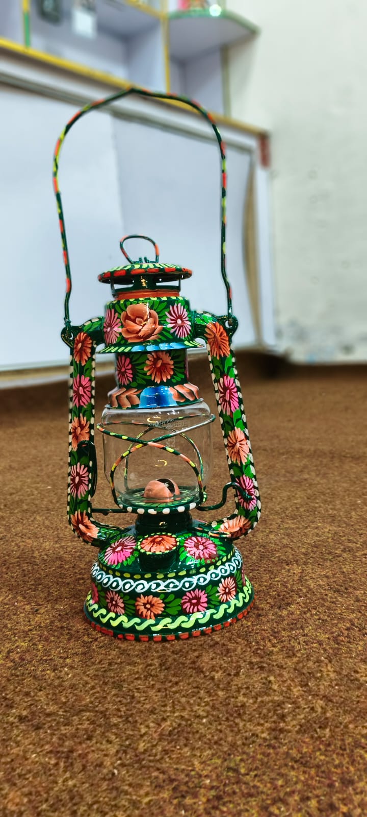 Hand-Painted Truck Art Lantern – Traditional Laltain Décor