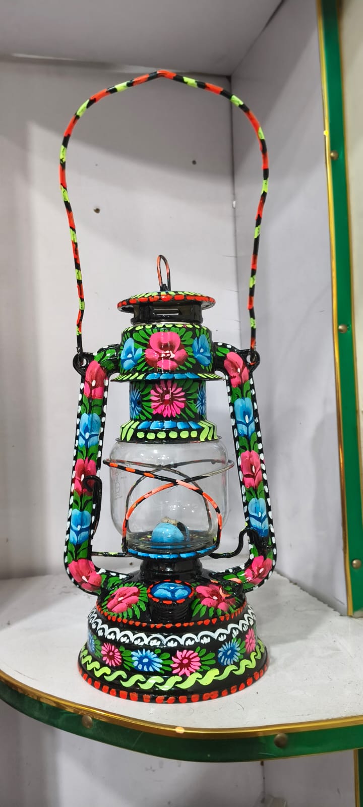 Hand-Painted Truck Art Lantern – Traditional Laltain Décor
