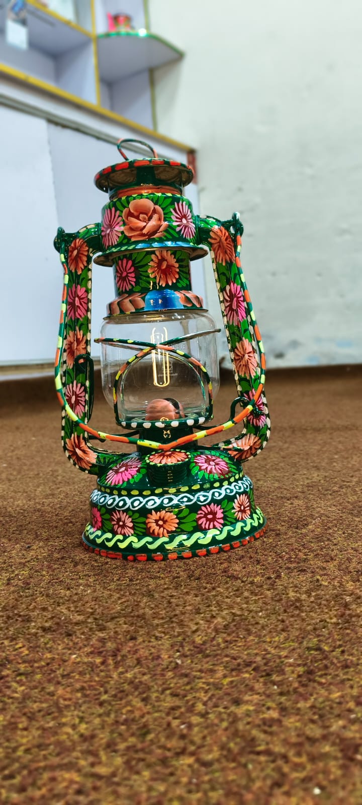 Hand-Painted Truck Art Lantern – Traditional Laltain Décor