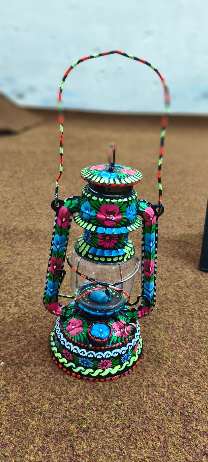 Hand-Painted Truck Art Lantern – Traditional Laltain Décor